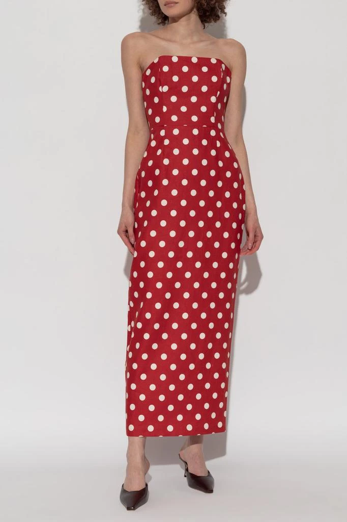 Posse POSSE Strapless Polka Dot Maxi Dress 3