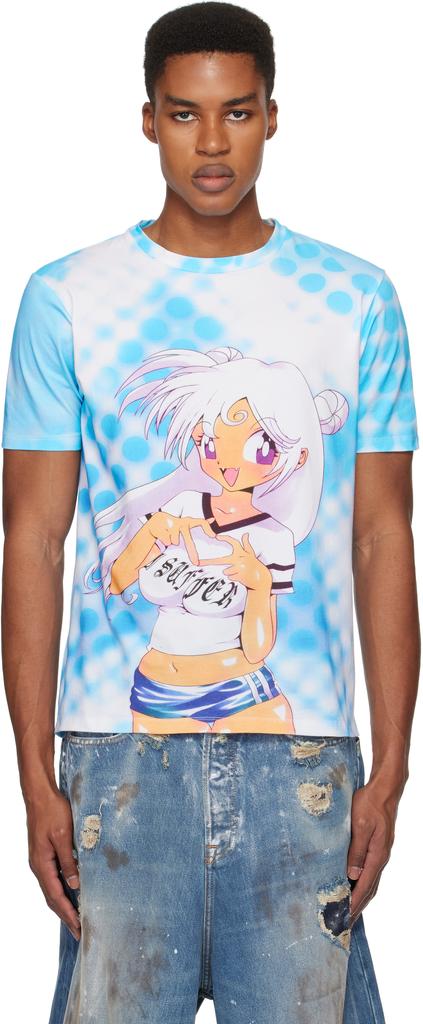 Ashley Williams SSENSE Exclusive Blue Manga Danny T-shirt