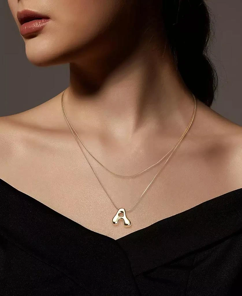 Unwritten x moda Sport Silver Tone Water Resistant Initial Layered Necklace 4