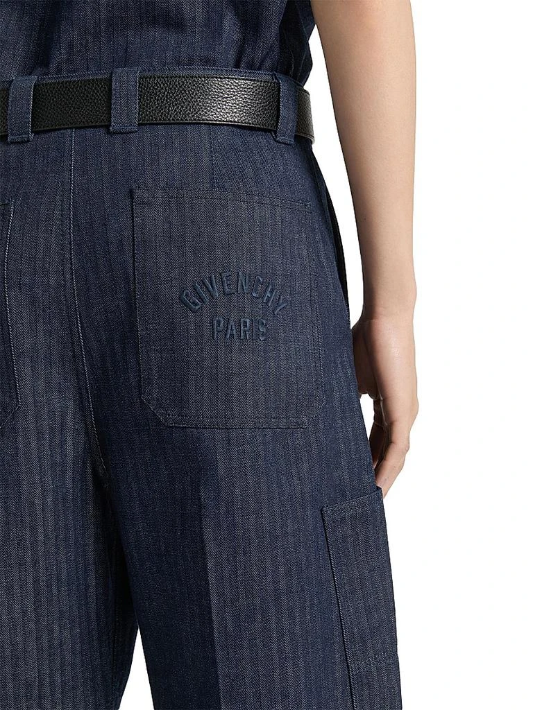 Givenchy Cargo Pants in Denim Herringbone 8