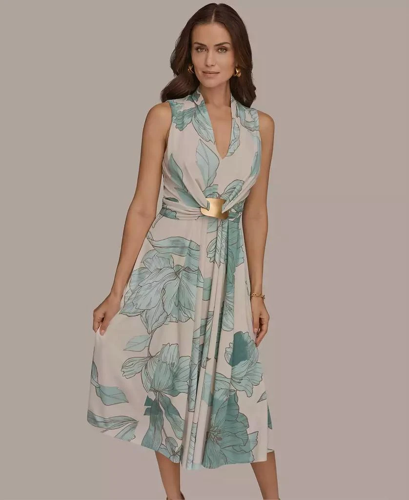 Donna Karan Women
s V-Neck Dress 7