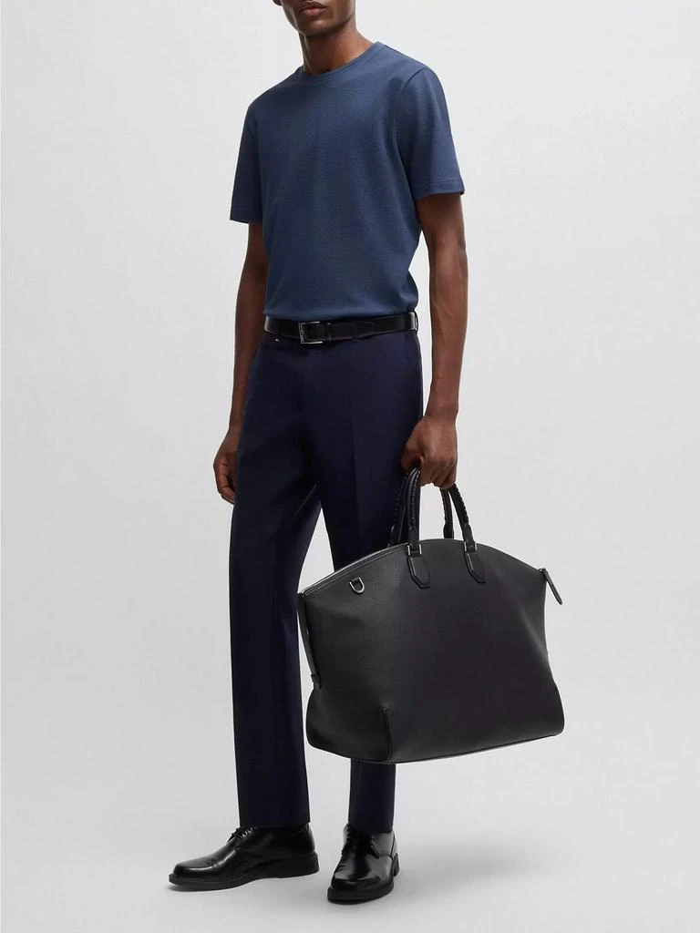 Hugo Boss Cotton-Blend T-Shirt with Bubble-Jacquard Structure 6