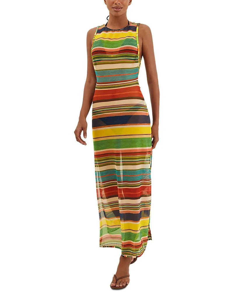 Vix Swimwear Mallorca Striped Cover-Up Dress 1