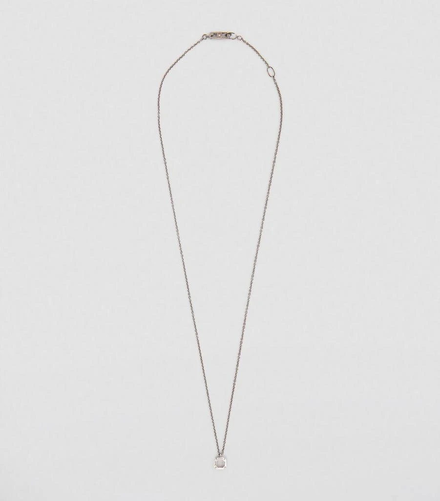 Eva Fehren Blackened White Gold and Diamond Prism Pendant Necklace 2