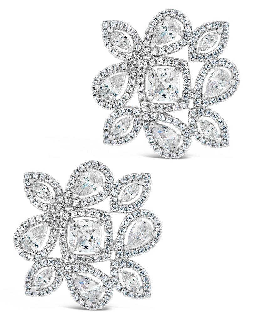 Sterling Forever Kelsea CZ Statement Studs Earrings