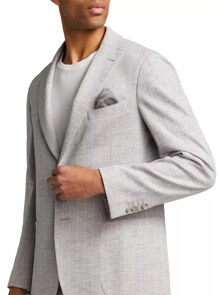 Saks Fifth Avenue COLLECTION Pinstriped Wool-Cotton Suit 6