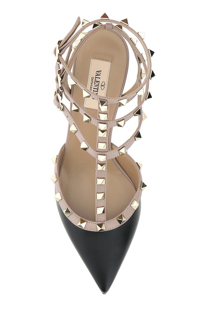 パンプス Valentino Garavani Two-Tone Leather Rockstud Pumps VALENTINO GARAVANI Rockstud 65 Metallic Patent And Textured