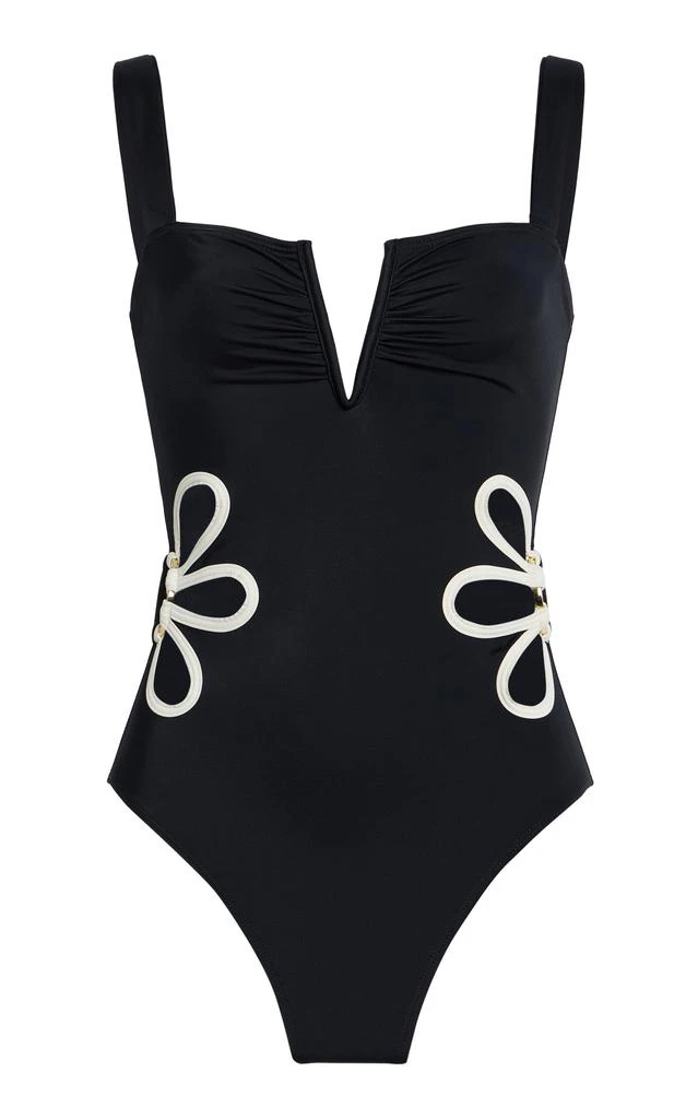 FOLLOW SUIT FOLLOW SUIT - Flora One-Piece Swimsuit - Black - L - Moda Operandi 1