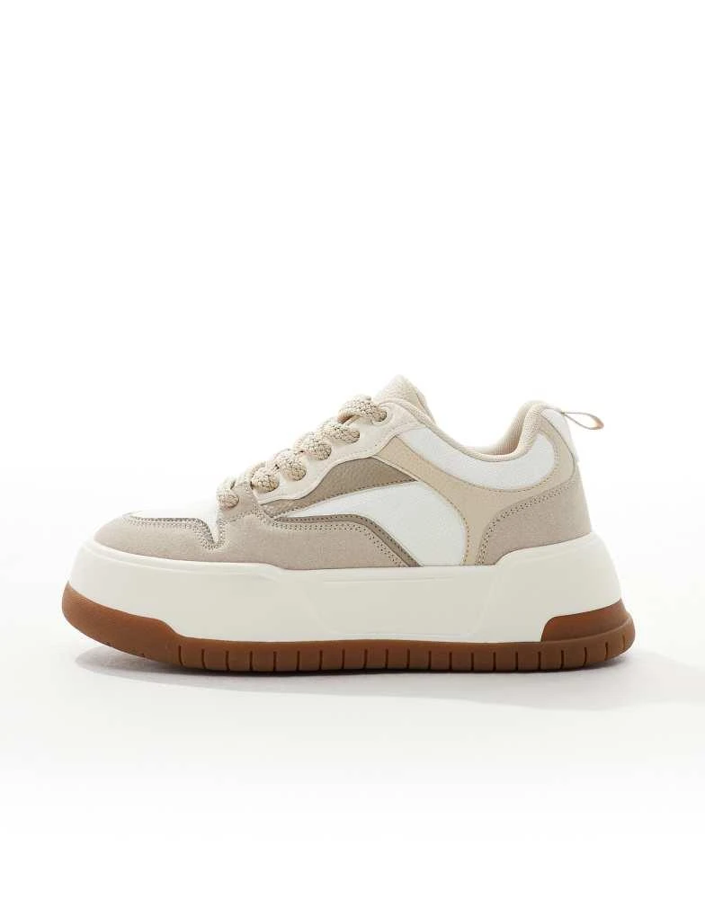 ASOS ASOS DESIGN chunky trainers in beige 2