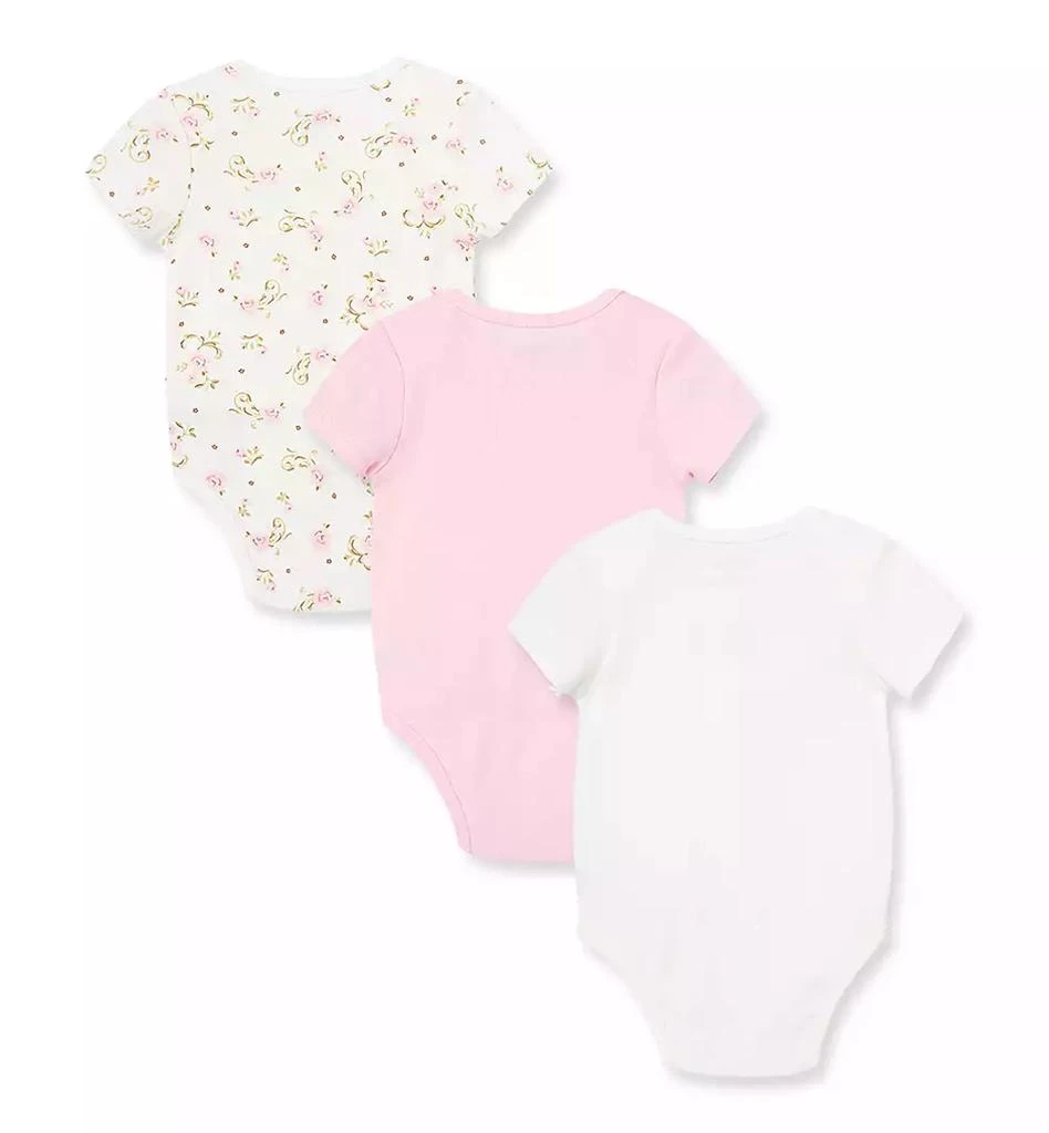Little Me Baby Girls 3-Pack Vintage Rose Bodysuits 2
