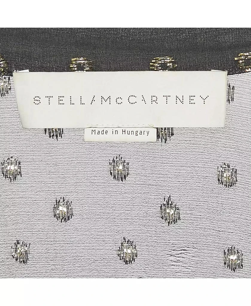 Pre-Owned Stella McCartney Women's Navy Blue Silk Lurex Fil-Coupe Tie-Up Detail Jumpsuit 4