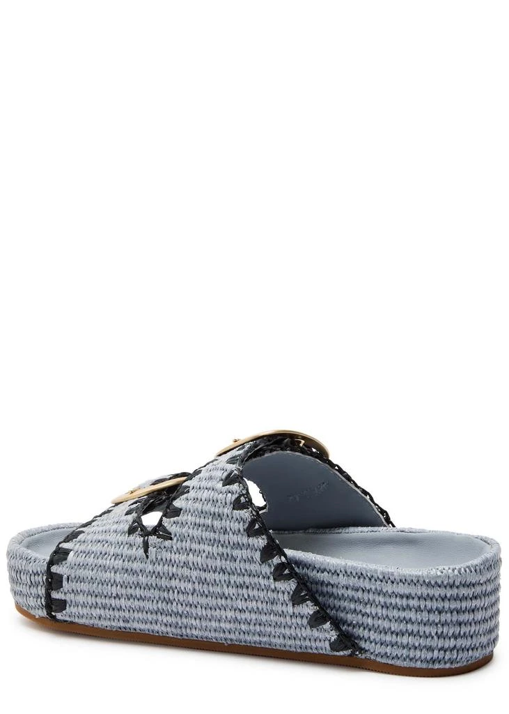 Loeffler Randall Theo raffia sliders 2