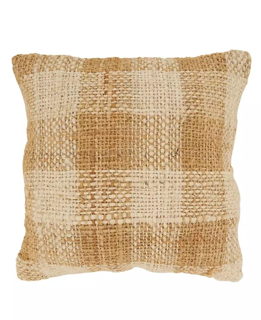 Saro Lifestyle Woven Poly Filled Decorative Pillow, 18" x 18"