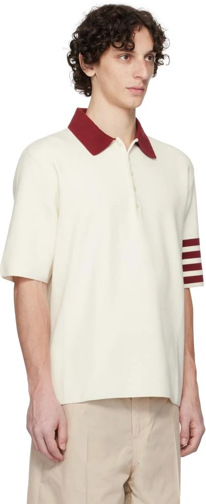 Thom Browne Off-White Milano Stitch 4-Bar Rugby Fit Polo 2