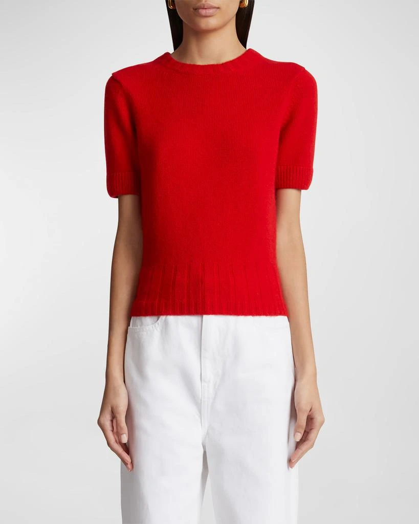 Khaite Luphia Puff-Sleeve Cashmere Sweater 2