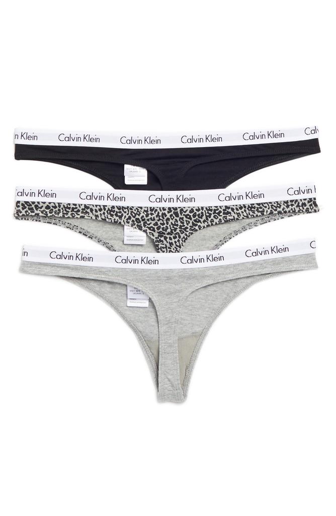 Calvin Klein Logo Assorted Thongs - Pack of 3