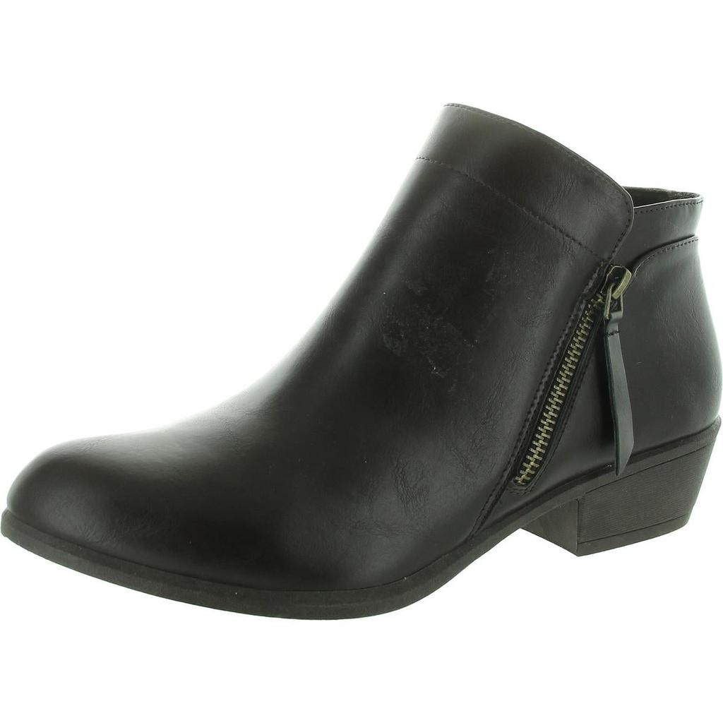 UNIONBAY Womens Zipper Faux Leather Shooties