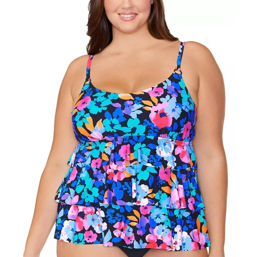 Island Escape Island Escape - Tallulah Triple Tier Underwire Tankini Top 1