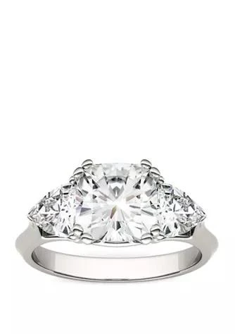 Charles
Colvard 3 ct. t.w. Lab Created Moissanite Three Stone Ring in 14K White Gold