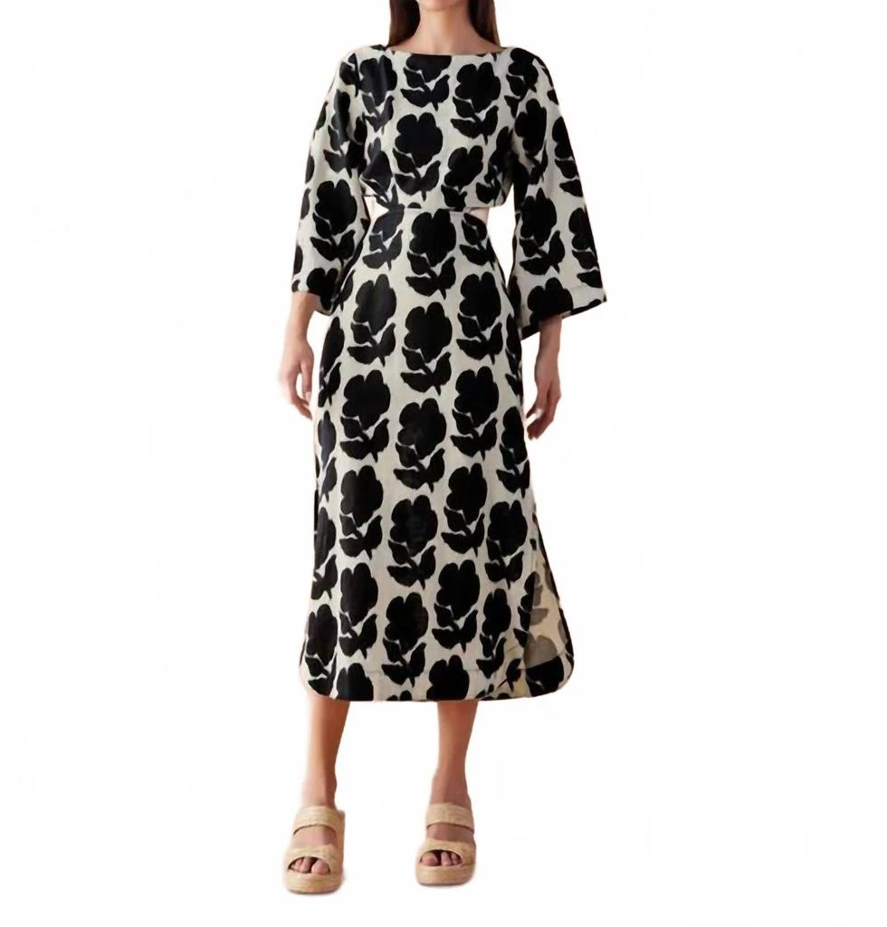 Peyton Midi Dress In Emma Mussel  On Sale Now with Up to 52% Off |  Discover Exclusive Deals & Savings at BeyondStyle  Authentic OMIKA  women|clothing|dresses with Limited-Time Discounts, Free Shipping,