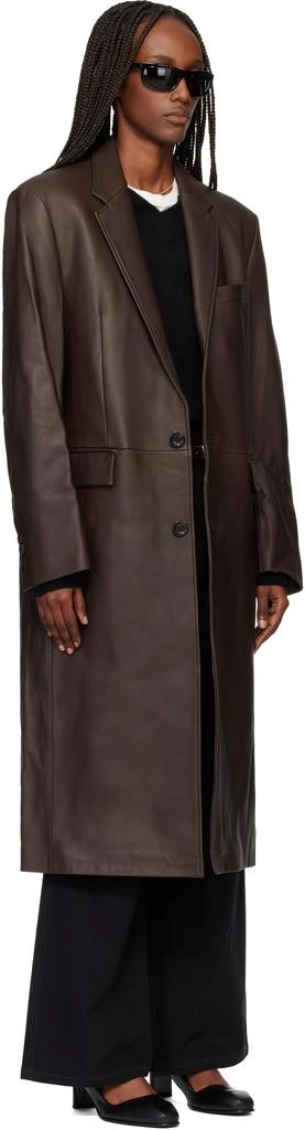 TONYWACK Brown Naked Single Lamb Leather Coat 2
