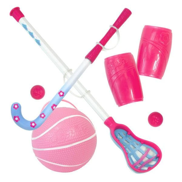 Teamson Sophia’s Sports Equipment Set for 18” Dolls, Hot Pink 1