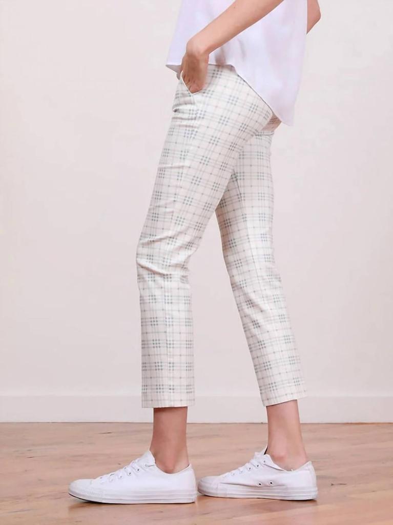 Avenue Montaigne Lulu Ankle Slim With Pocket Pant In Blue Multi