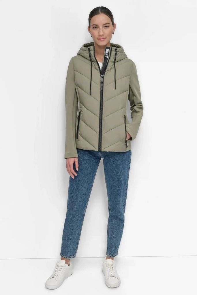 DKNY MIXED MEDIA LIGHT WEIGHT PUFFER 5