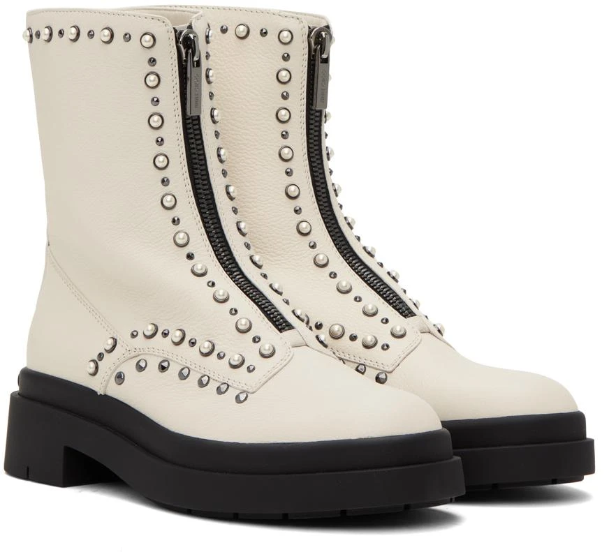 Jimmy Choo Off-White Nola Flat Boots 4