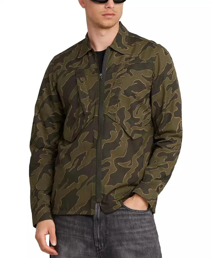 G-Star Men's Straight-Fit Camouflage Shirt Jacket 1