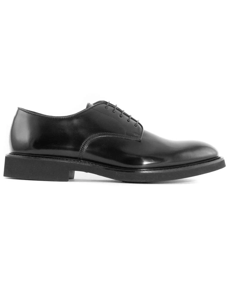 DOUCAL'S Black Leather Lace-up Derby 1