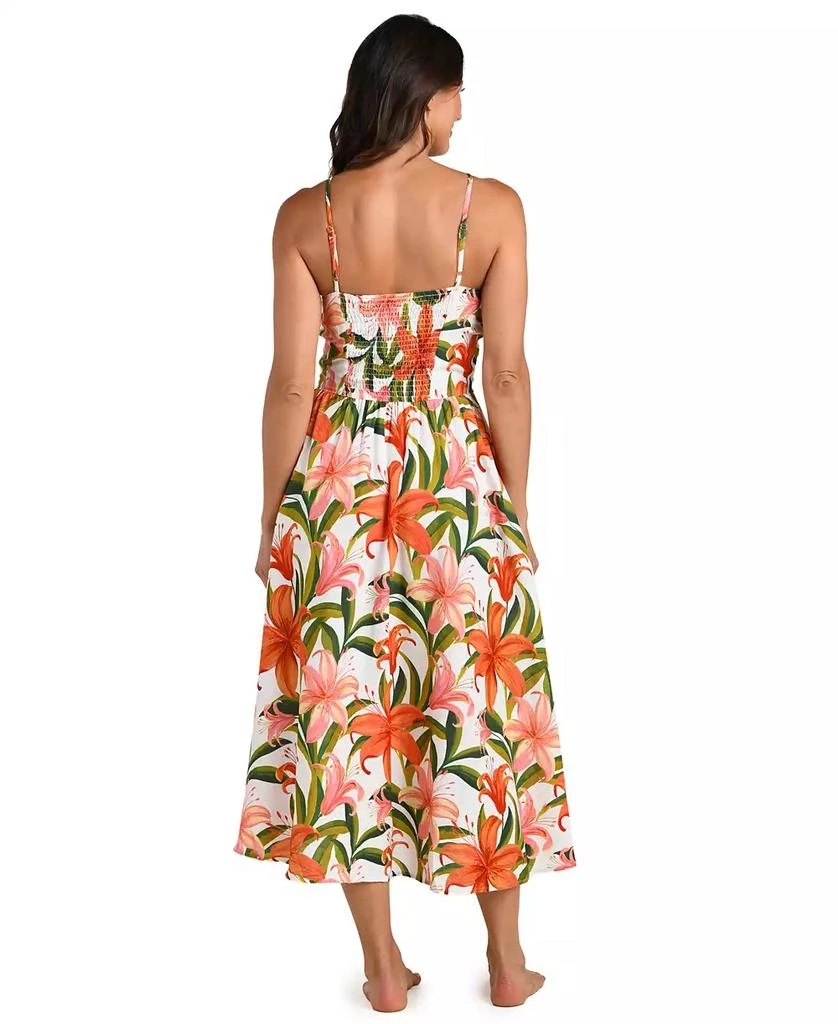 La Blanca Women's Jungle Blossom Lace Up Dress 3