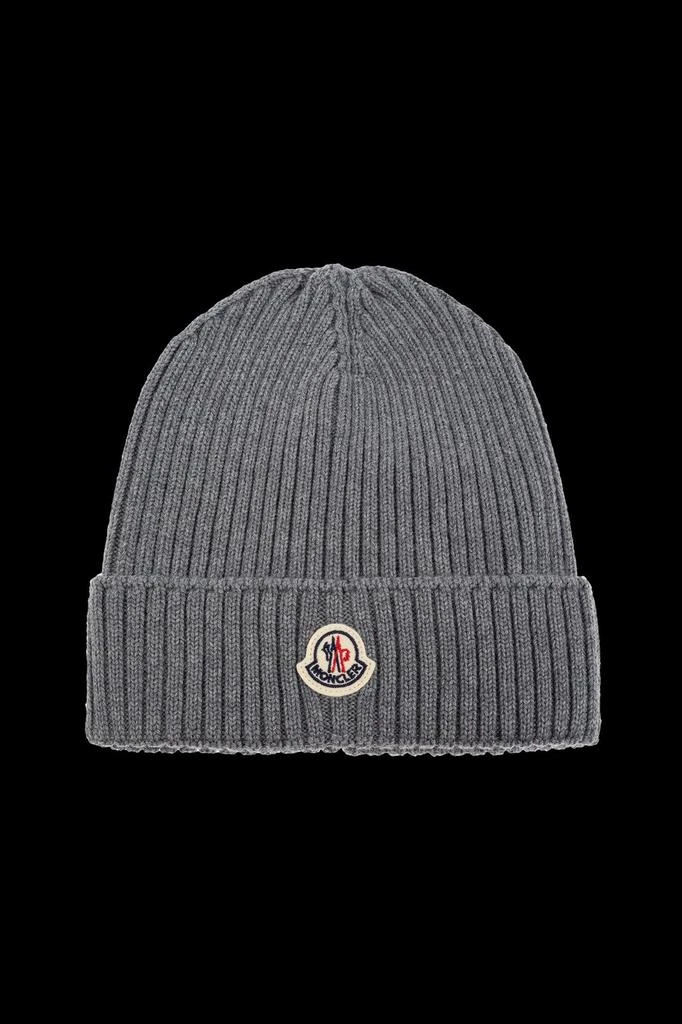 Moncler Enfant Logo Patch Beanie Moncler Enfant logo-patch Beanie Hat | Purple | FARFETCH main image 2