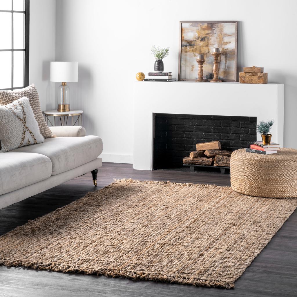 nuLOOM Hand Woven Chunky Loop Jute Area Rug