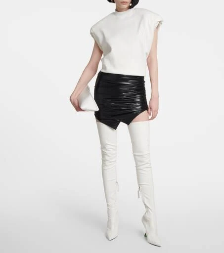 The Attico Hatty ruched jersey miniskirt 2