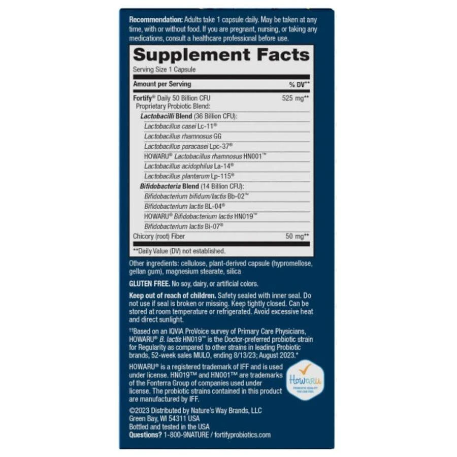 Nature's Way Fortify Daily 50 Billion Vegetarian Capsules 5