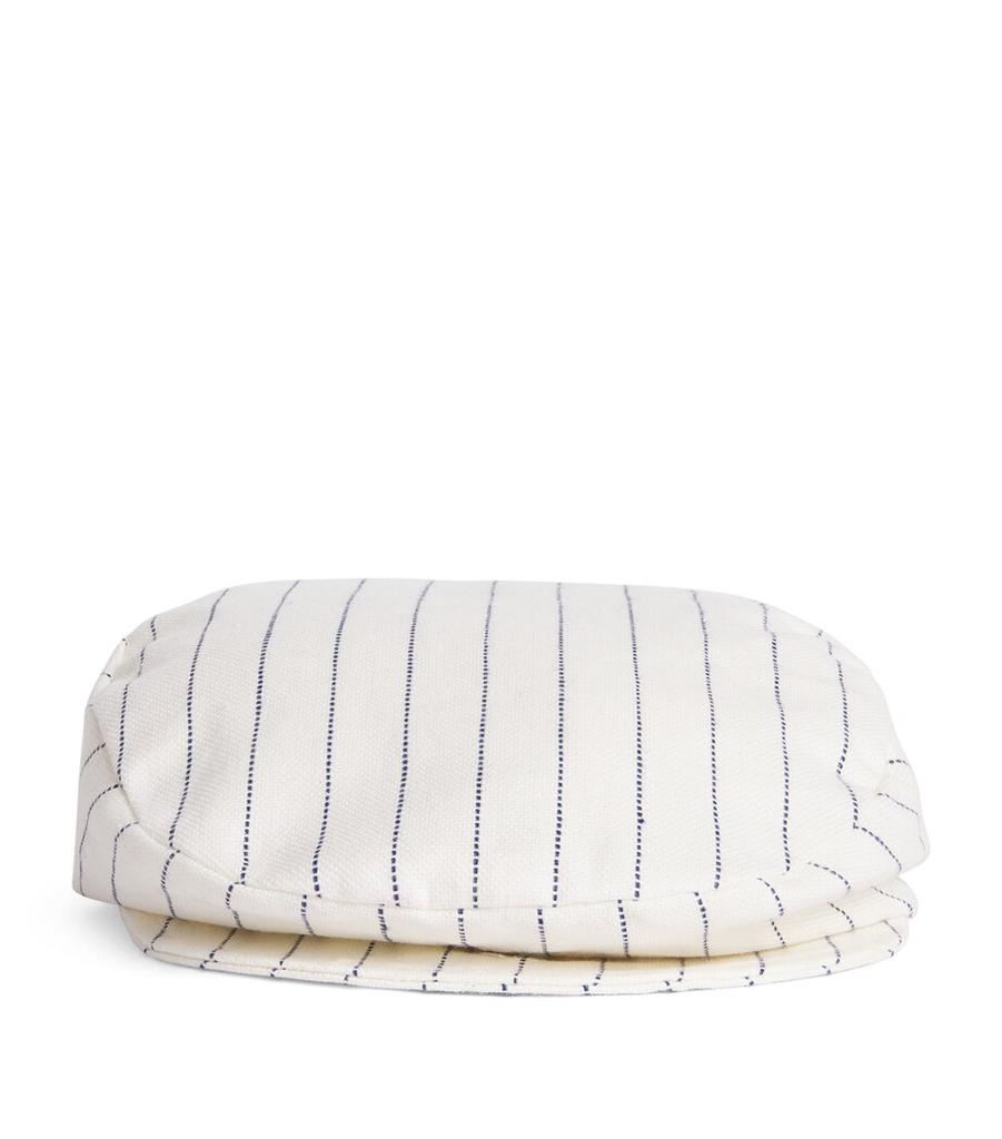 Patachou Cotton-Blend Pinstripe Sailor Hat