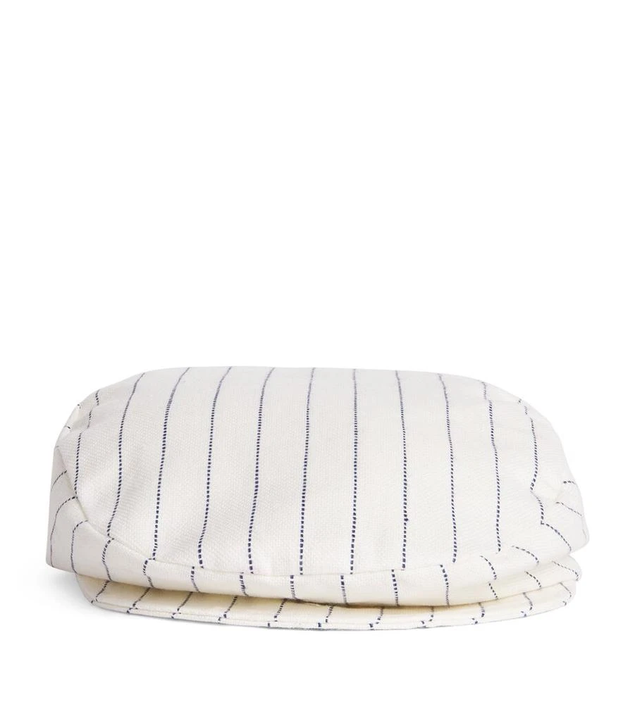 Patachou Cotton-Blend Pinstripe Sailor Hat 1