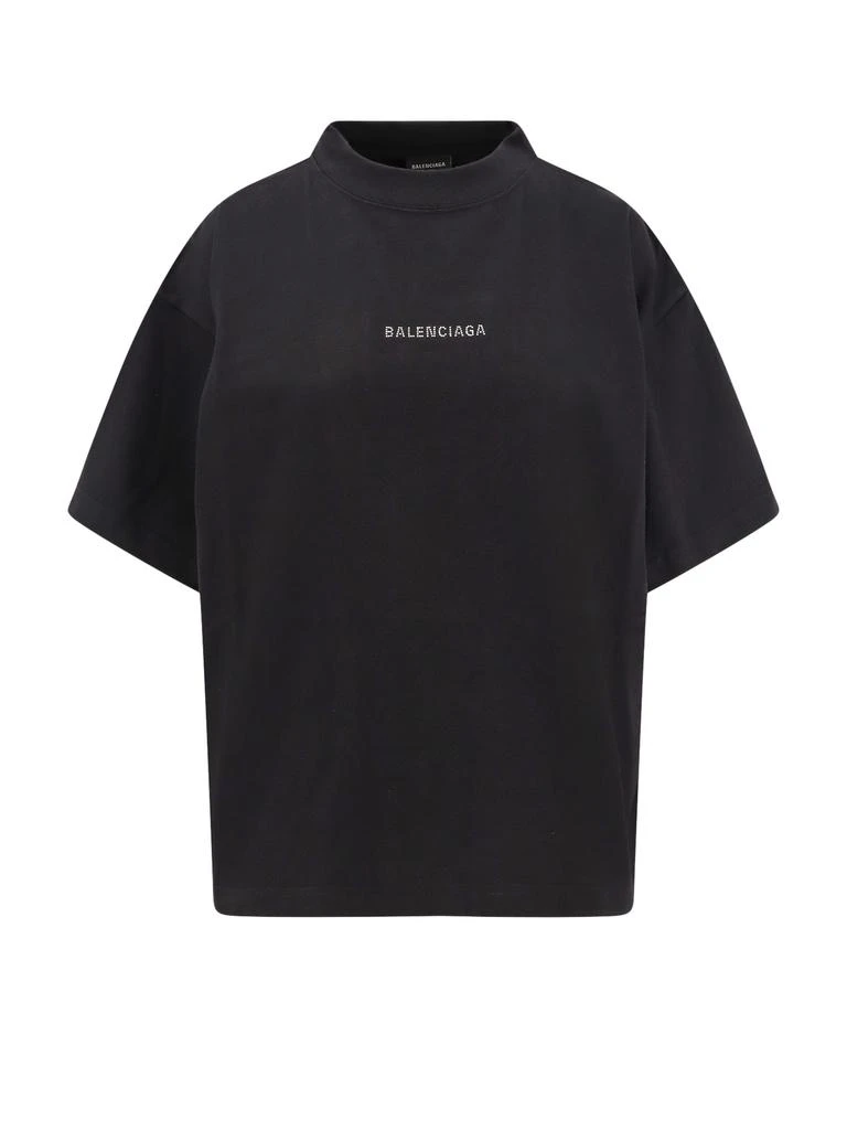 Balenciaga Black Cotton T-shirt 1