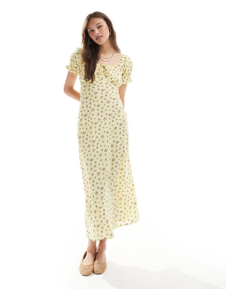New Look New Look milkmaid midi dress in yellow floral - Dresses & Skirts -  Compare Prices from 6+ Stores - BeyondStyle