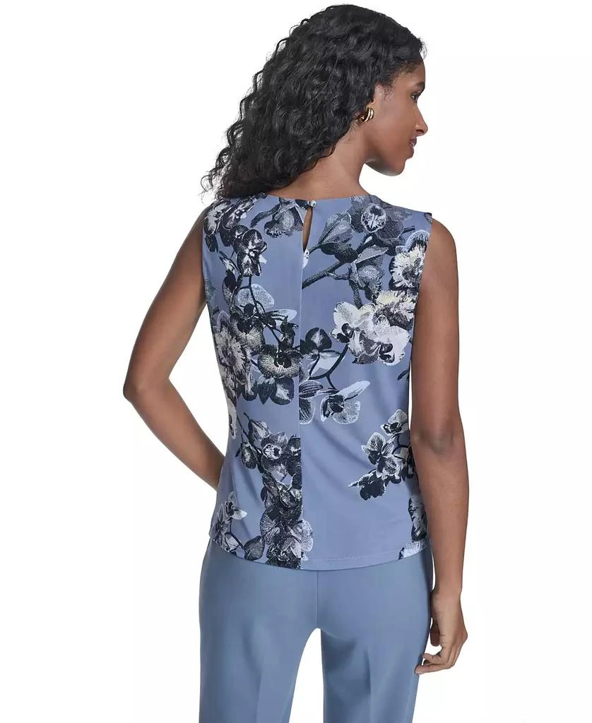 Calvin Klein Women's Printed Sleeveless Pleated Top 5
