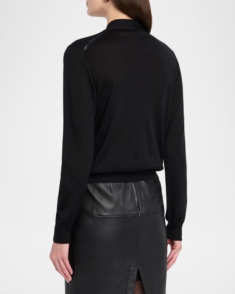 トップス Yves Saint Laurent cashmere cardigan Yves Saint Laurent Neck-Tie Wool-Cashmere Cardigan - Women's