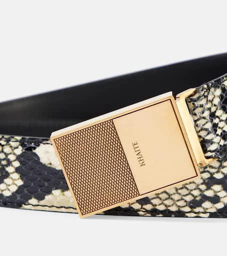 Khaite Elio snake-effect leather belt 3