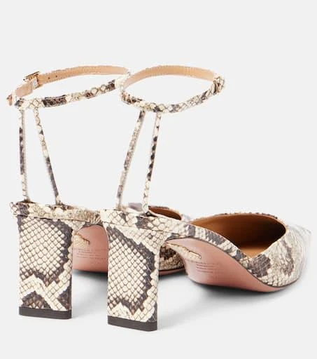 Aquazzura Blade 65 snake-effect leather pumps 2