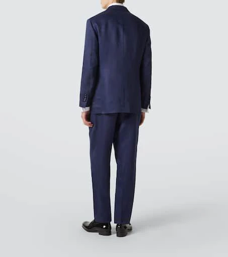 Brunello Cucinelli Double-breasted linen tuxedo 3