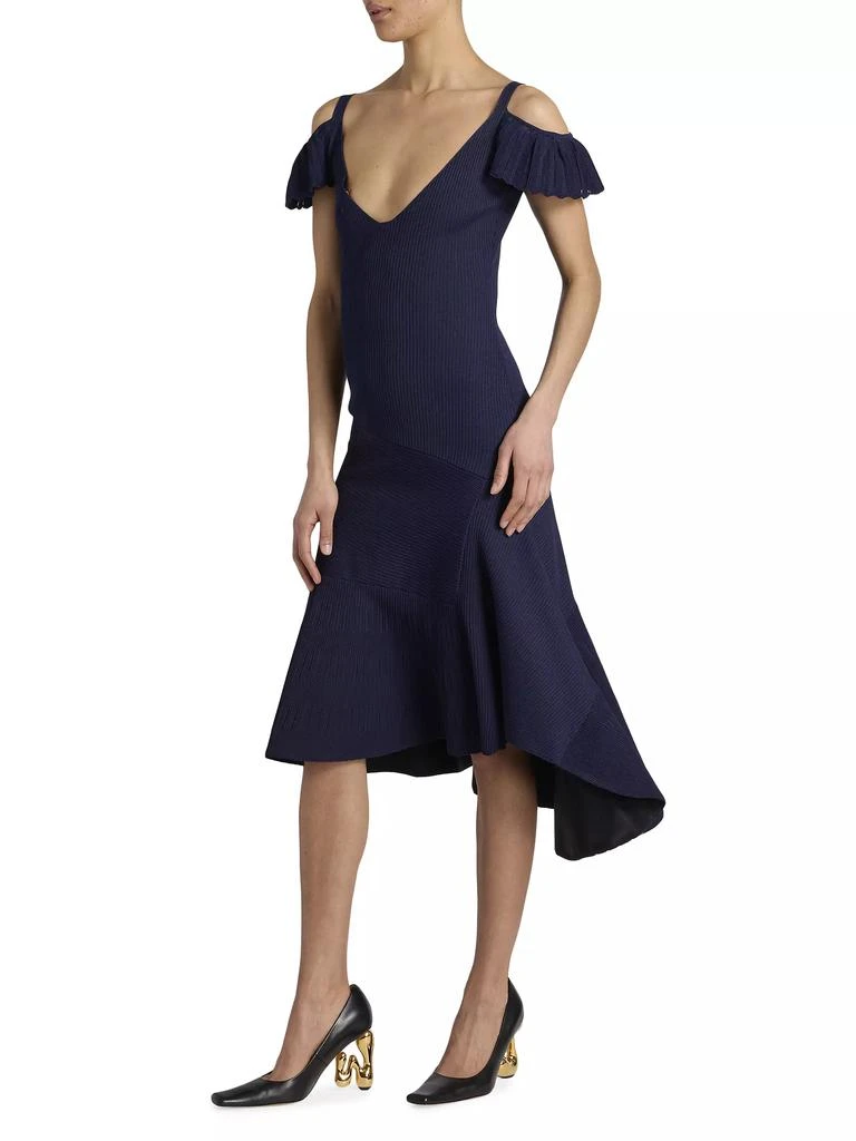 JW Anderson Cold-Shoulder Fishtail Midi-Dress 4