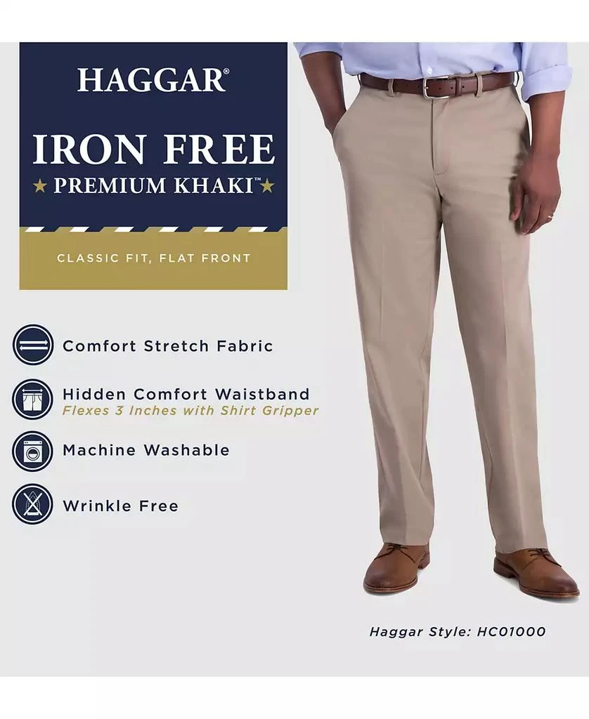 Haggar Men’s Iron Free Premium Khaki Classic-Fit Flat-Front Pant 4