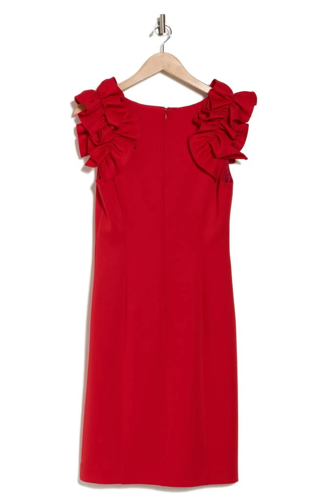 Donna Ricco Ruffle Shoulder Sheath Dress 2