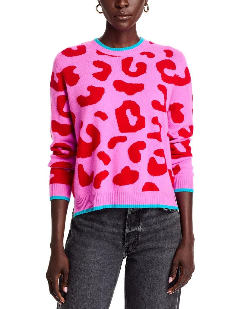 Jumper 1234 Cashmere Tipped Leopard Sweater 1