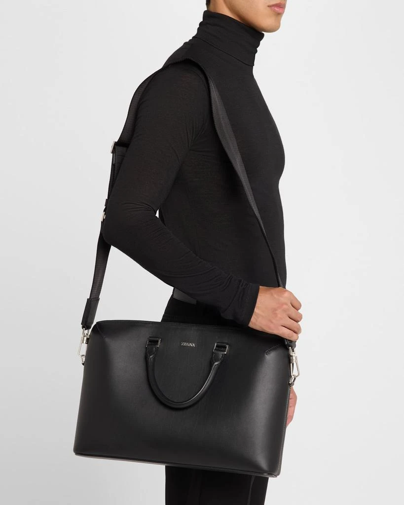 Zegna Men
s Leather Business Briefcase 2